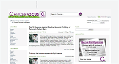 Desktop Screenshot of cancerfocus.org
